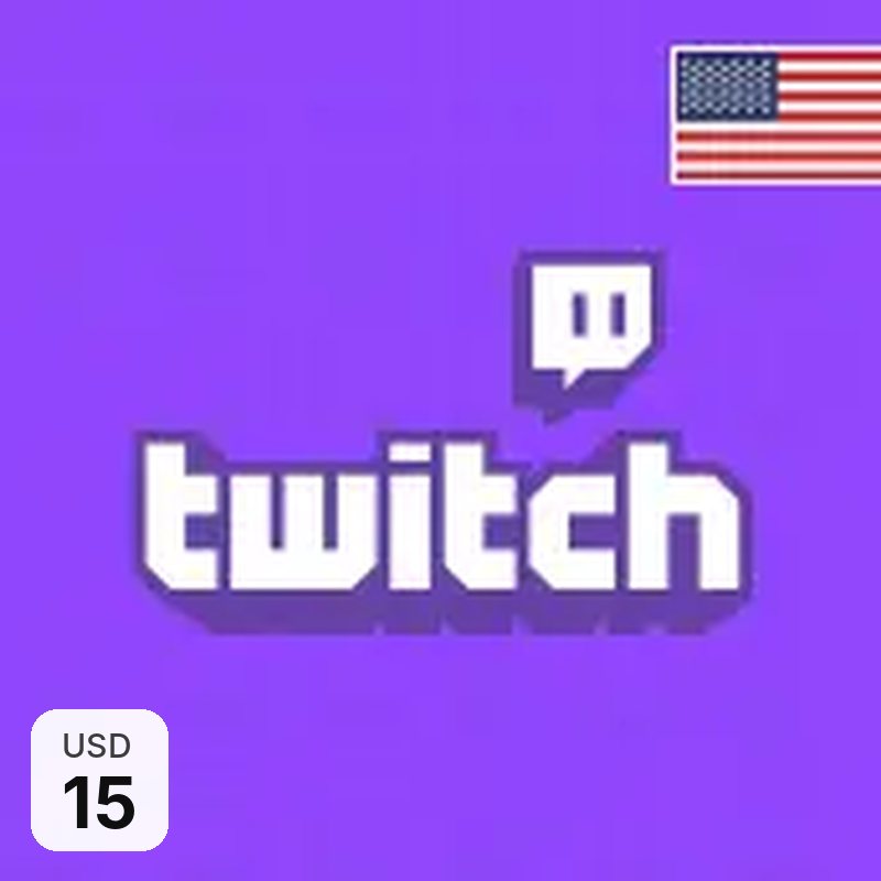 Twitch Gift Card (USA) ($15)